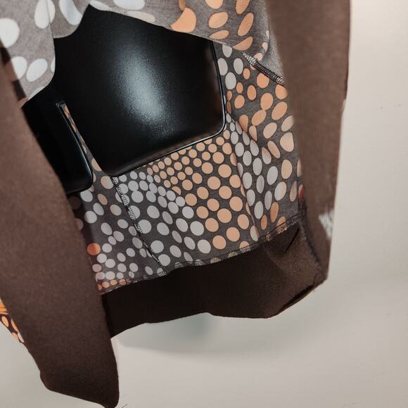 TABOO Knee Length Dress Women Large Orange Brown Babydoll Mod Retro 70s Vintage - Picture 8 of 9